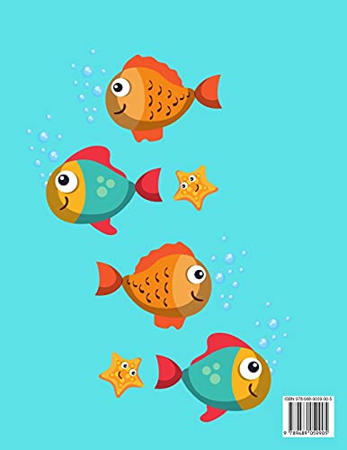 Livro de coloração de peixe para crianças: Livro para colorir criaturas do mar para crianças - Livro