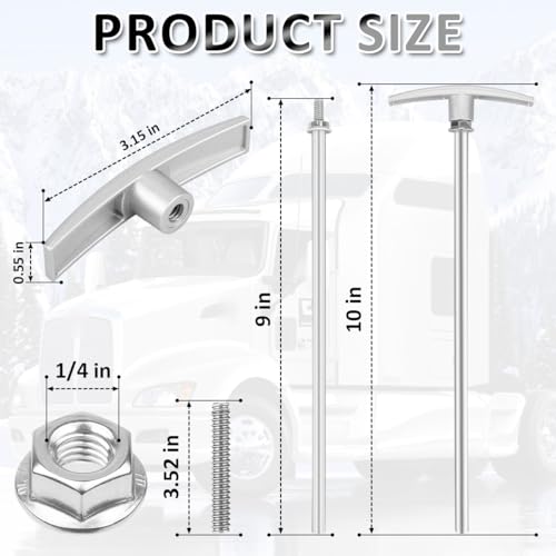 Image of RV Sewer Valve Handle Extension Tube 9 inch Fit for RV Camper Waste Valve, RV Black Grey Water Tank Pull Handle Valve RV Sewer Hose Kit with Extra Valve Handle