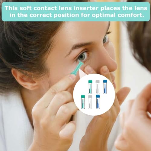 6 Stück Kontaktlinsen Einsetzhilfe,Kontaktlinsensauger,Kontaktlinsen Entferner,Kontaktlinsen Sauger Weiche Linsen,Kontaktlinsen Hilfe Zum Einsetzen,Kontaktlinsen Sauger Für Weiche Harte Linsen