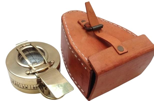 Boussole de travail nautique en laiton objet de collection pour passionné