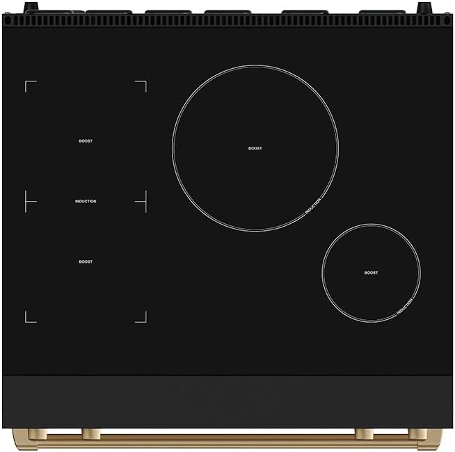 30 Inch Professional Induction Range with Tilt Panel Touch Control in Black and Bronze | Gordon Ramsay Series