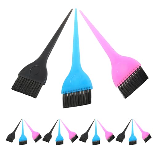 FONDOTIN 18pcs Hair Tint Brush for Home and Salon Use Multi-color Dye Applicator Comb and Brush Kit for Highlights Root Touch-ups and Bleaching Suitable for All Hair Types and Lengths