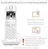 Gigaset AS690 Telefono Portatile Cordless con Vivavoce Alta Qualità, Tastiera Illuminata ed Ampio Display, Black List, Lista Chiamate Fatte, Ricevute e Perse, Bianco [Versione Italiana]