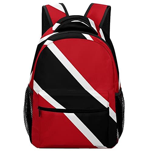 Trinidad And Tobago Flag Full print backpack for boys and girls, school camping backpack with padded shoulder straps