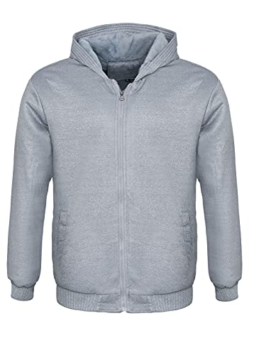 JiangWu Womens Fashion Fleece Sherpa Lined Hooded Coat Winter Thicken Warm Jacket (X-Large, Gray)