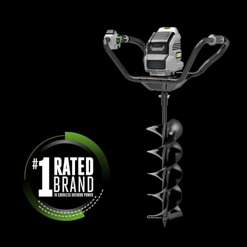 EGO EG0800 8-Inch 56-Volt Lithium-ion Cordless Earth Auger with Ergonomic Handle Design and Anti-Kickback System, Battery and Charger Not Included