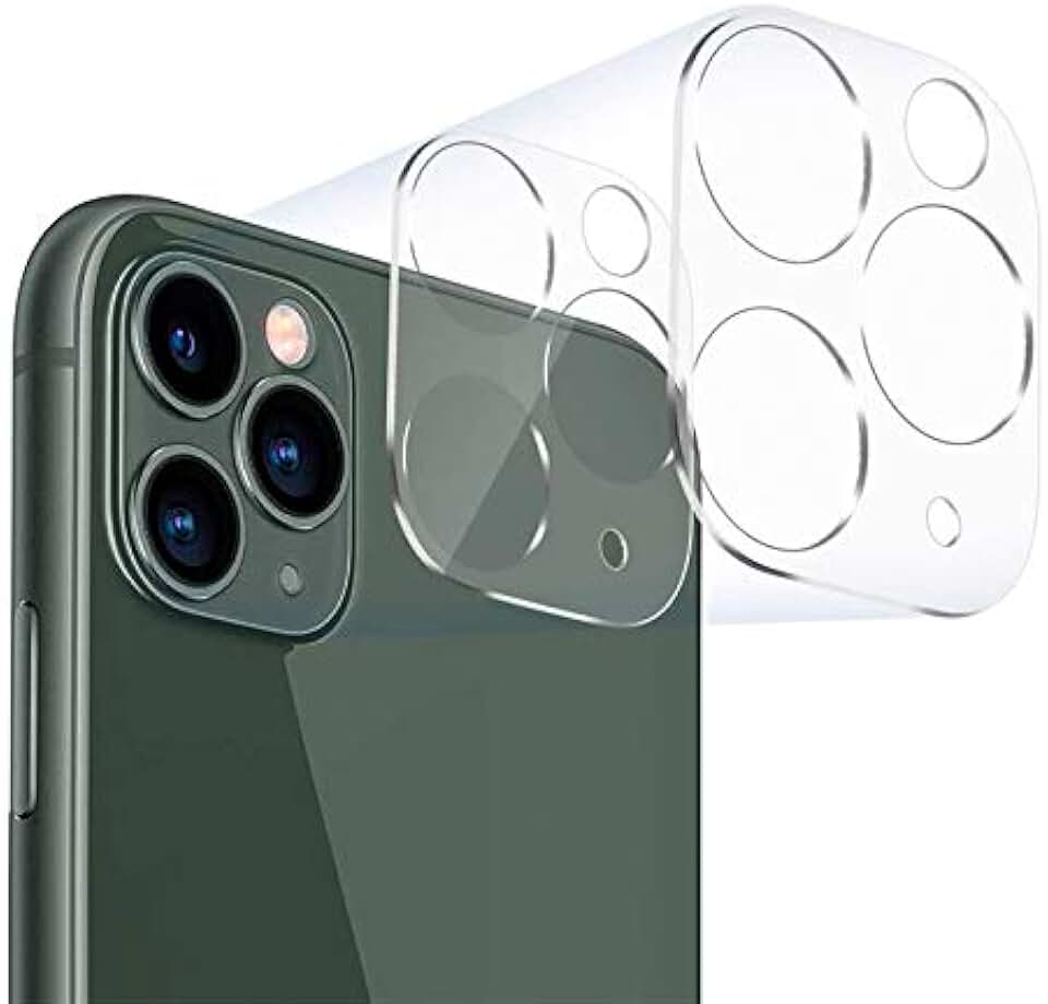 Kit 2x Películas Vidro Transparente Câmera Lente iPhone 11, 11 Pro, 11 Pro Max + Kit Aplicação (iPhone 11 Pro Max)