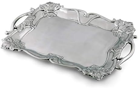 Amazon Arthur Court Metal Oblong Serving Tray Grape Pattern Sand