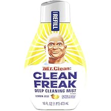 Mr. Clean، Clean Freak Deep Cleaning Mist Multi-Surface Spray، Lemon Zest Scent Refill، 1 Count، 16 fl oz