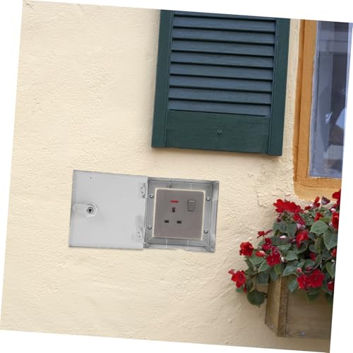 Miniatura 6 de Hemobllo Cubierta Para Tomacorrientes De Acero Inoxidable Función Antirrobo Y Resistente A Lluvia Y Nieve Para Uso En Exteriores E Interiores