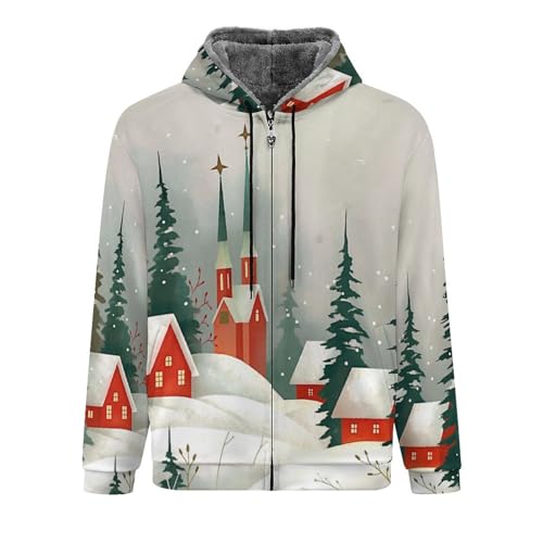 Sweat à capuche homme fermeture éclair complète haut chaud rouge - 3