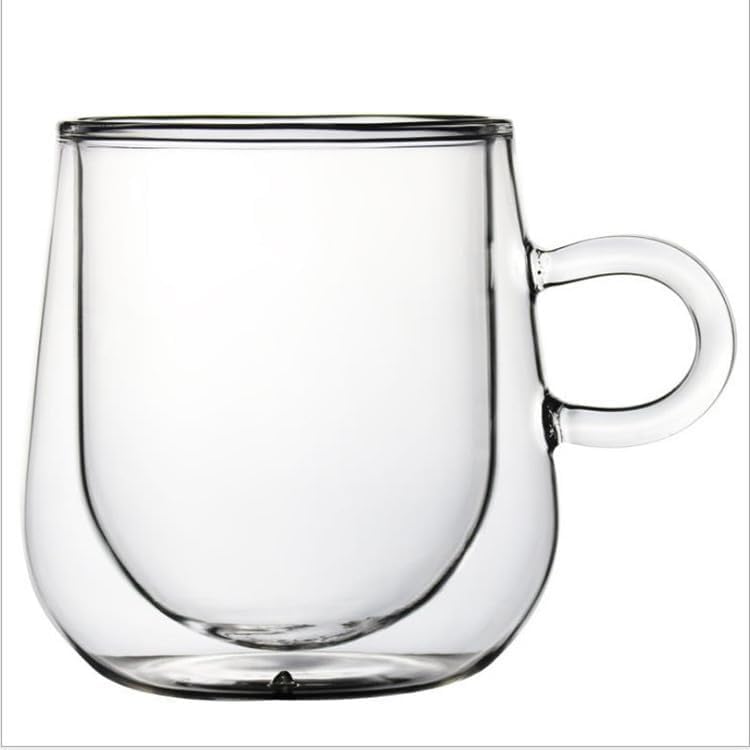 BERA HOME Double Walled Glass Set of 2 With Handle, Coffee Mugs, Thermo Glass for Hot Drinks Latte, Cappuccino and Tea (275 ml) - Image 4