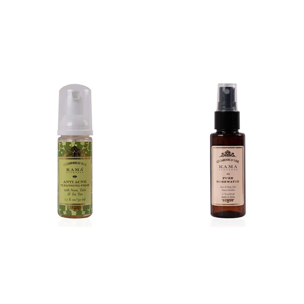 Kama Ayurveda Anti Acne Cleansing Foam and Pure Rose Water - Review, Price and Buying Guide