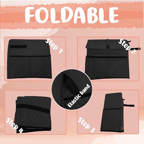 Image of CROTIRAD Slushie Machine Dust Cover for Ninja Slushie Frozen Drink Maker, Hanging Dust Cover for Ninja Slushy Machine, Easy Foldable Fits Ninja Slushi Maker, Quilted Black
