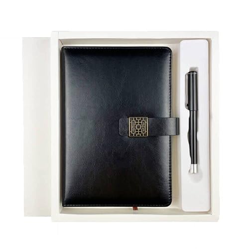 YEZIDE A5 Notebook with Pen 200 Lined Pages Thick Classic Luxury Journal Notepad Diary Stationary Office School Home Business Writing Note Taking for Father Day Gift