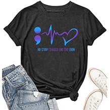 Suicide Awareness Shirt Women Mental Health T-Shirt Suicide Prevention Shirt You Matter Therapist Motivational Tops