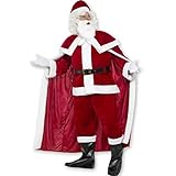 Amakando Originelles Knecht Ruprecht Kostüm komplett/Rot-Weiß L (52/54) / Deluxe Verkleidung Samichlaus/Perfekt geeignet zu Weihnachtsfeier & Mottoparty