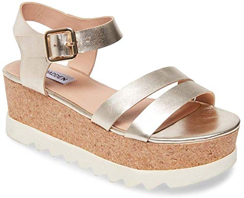 Steve Madden Damen KEYKEY, Gold Leather, 38.5 EU