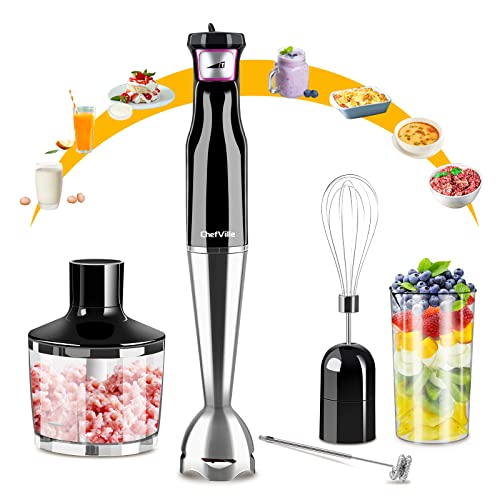 Immersion Blender, ChefVille HB02 Electric Hand Blender