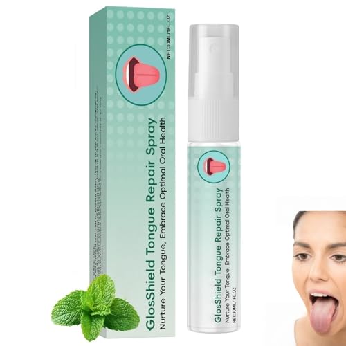 Tongue Repair Spray,Instant Dry Mouth Relief,Sore Tongue Relief,Fissured Tongue Relief Spray,Breath Freshener Spray,Bad Breath Treatment,Tongue Cleaner for Adults,Tongue Repair Spray for Dryness
