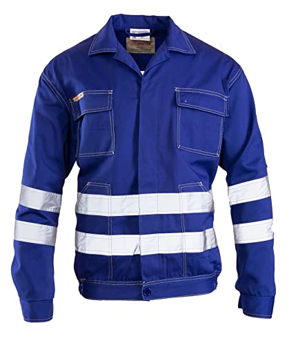 Brixton Reflektierende Arbeitsjacke, Berufsjacke, Montagejacke, Schutzjacke, Sicherheitsjacke (64, blau)