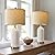 G-SAFAVA 24.25" Modern White Ceramic Table Lamps Set of 2, Boho Farmhouse Bedside Lamps with White Linen Shades, Perfect for Living Room, Bedroom Nightstands, and End Tables