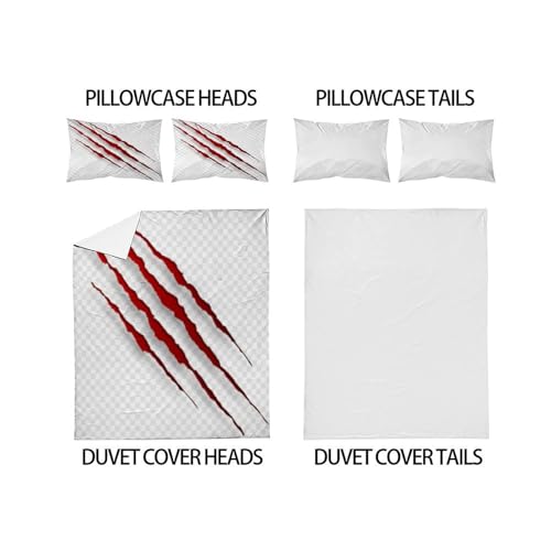 Parure de lit double Red Sharp Les Griffes contre les draps ternes - 4