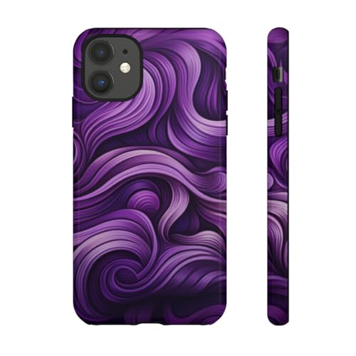 Coque rigide iPhone 11 motif vague violette brillante aux finitions premium