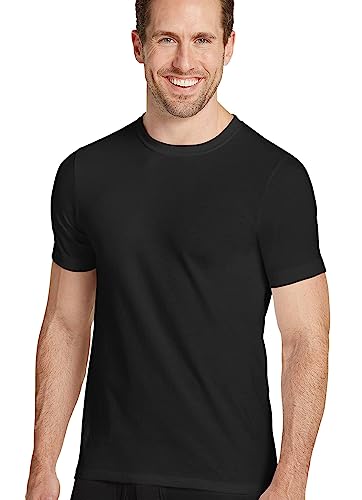 Jockey Men's Undershirt Classic Crew Neck Undershirt - 6 Pack, Black, XL