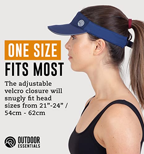 OutdoorEssentials Sun Visor Hat for Women & Men - Tennis, Golf, Running Visor - Navy