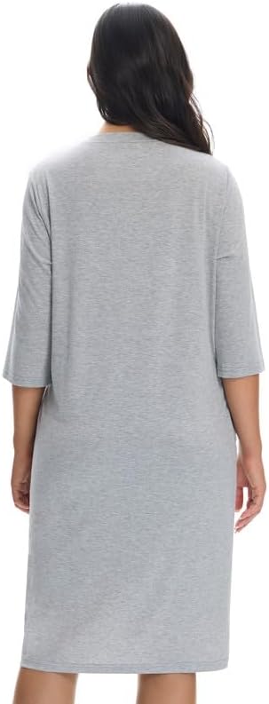 Women’s Post Surgery Robe & Hospital Gown with Zipper, Drain & Side Pockets, Mastectomy Recovery Pajamas & Gift - Image 6