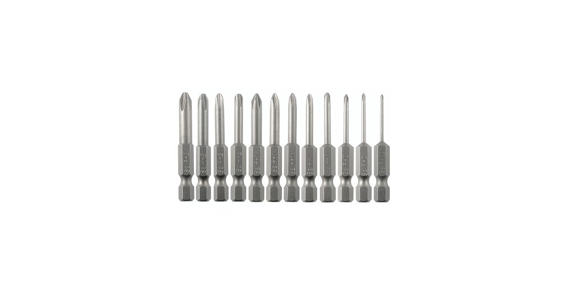 クリス2 Hex Shank Cross Head Screwdriver Bits PH2 Anti-skid 1/4 Inch