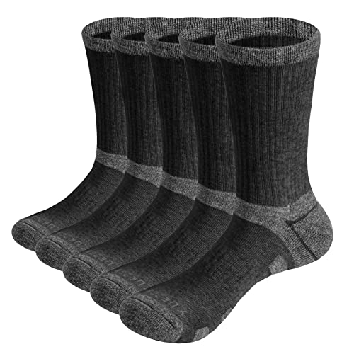 Mens Socks For Men, Moisture Wicking Anti Smell Cotton Casual Everyday Work Workout Training Athletic Crew Socks