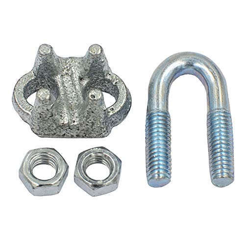 Dgol 20 Pack 3/32 Inch To 1/8 Inch Zinc Plated Wire Rope Clamp Clip Holder Sturdy 3/32-1/8 Inch #TOP1