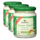 Alnatura Bio vegane Mayo im Glas, 250 ml (Packung mit 3)