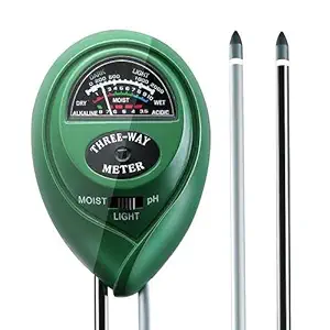 Dr. Head Soil Meter Plant Care New 3 in 1 Water Moisture Hydroponic Plants Soil Sensor Ph Light Meter, Acidity Tester Soil Test Kit