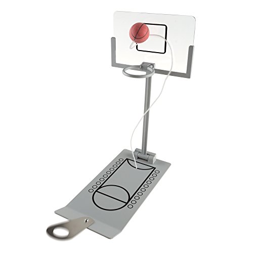 Hey! Play! Mini Basketball Arcade Game, Desktop Basketball Shooting Game with Folding Spring-Loaded