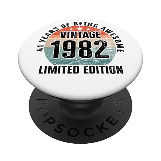 41 cumpleaños Año de nacimiento 1982 Edición limitada PopSockets PopGrip Intercambiable