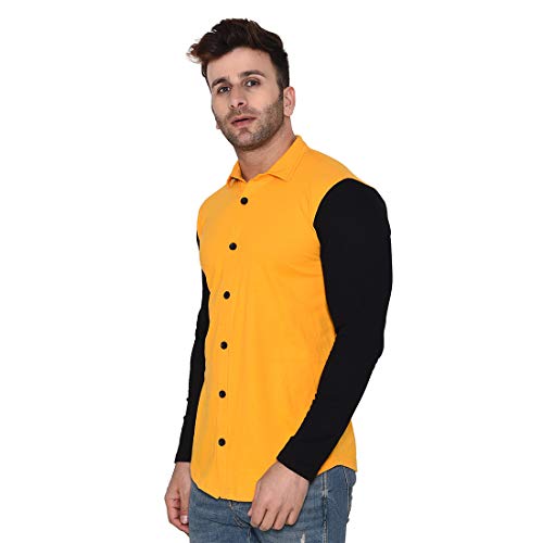 Image of Geum Men's Cotton Full Sleeve Spread Collar Casual Shirt