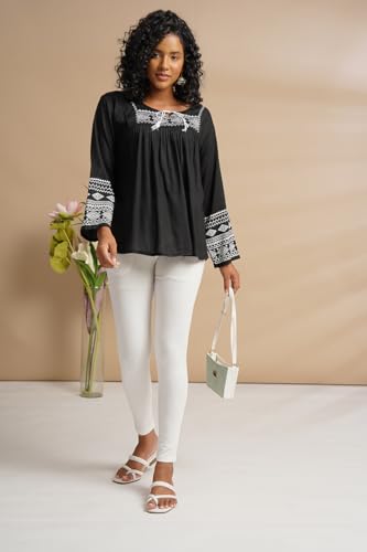 Image of ONE SKY Women Full Length Leggings | Cotton Modal Spandex Blend | High Waist Stretchable & Bio-Washed Fabric | Colour-Lock Technology | Comfortable Leggings for Women