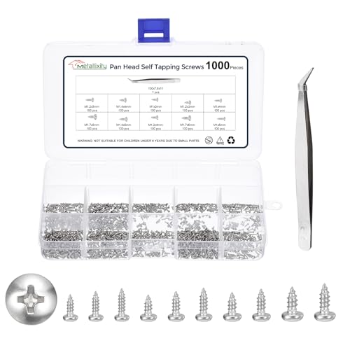 METALLIXITY Phillips Pan Head Self Tapping Screw M1/M1.2/M1.4/M1.7 1000Pcs
