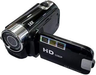 Digital Camcorder, Full HD 1080P Digital Video Camcorder, 16MP 16X Zoom Portable DV with 2.7in 270° Rotation Screen & Built-in Mic