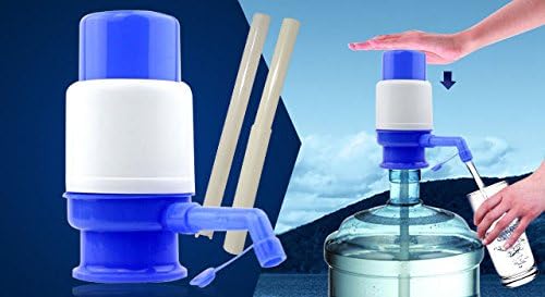 Plastic Manual Hand Press Barrel Water Dispenser Pump (Blue)