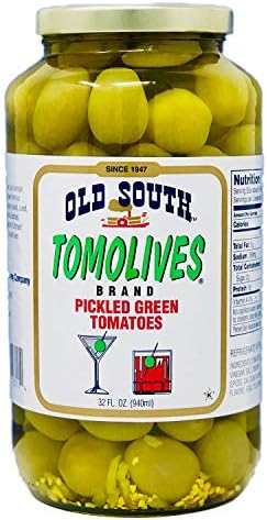 Old South Tomolives, Pickled Green Tomatoes, 32 Ounces (1 Each)