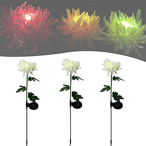Lumière solaire chrysanthème LED pour illuminer une allée sombre et décorer la cour
