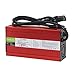 84V 3A Charger 72V Li-ion Battery Smart Charger Used for 20S 72V Li-ion Battery High Power with Fan Red Aluminum Case (84V3A 3P-Plug)