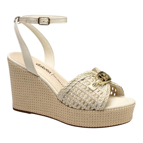Sandália Dakota Anabela Tramada Y9871 Artesan Cream