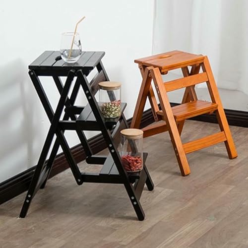 Taburete de – Diseño plegable portátil resistente para el hogar biblioteca y jardín con fácil almacenamiento