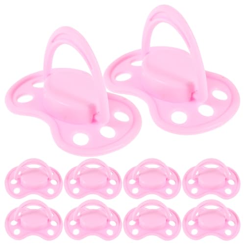 VOSAREA 10pcs Reborn Doll Feeding Toy Magnetic Fake Pacifier Accessory for Girls Reborn Accessories Sturdy Craftsmanship