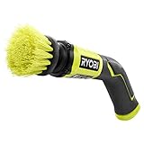 RYOBI 4-Volt Cordless Compact Scrubber with Internal Battery and Medium Stiffness Bristle Brush